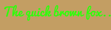 Image with Font Color 2FFF0B and Background Color C39E63